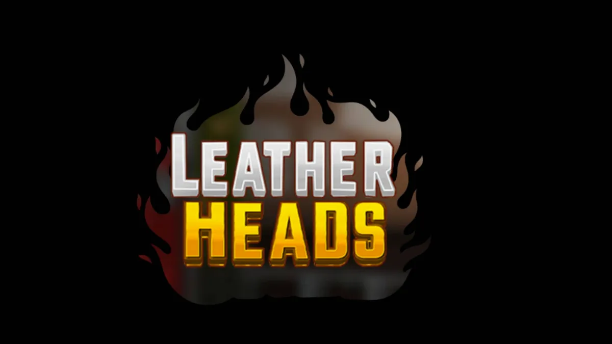 Tampilan visual slot Leatherheads dengan tema pemadam kebakaran neon